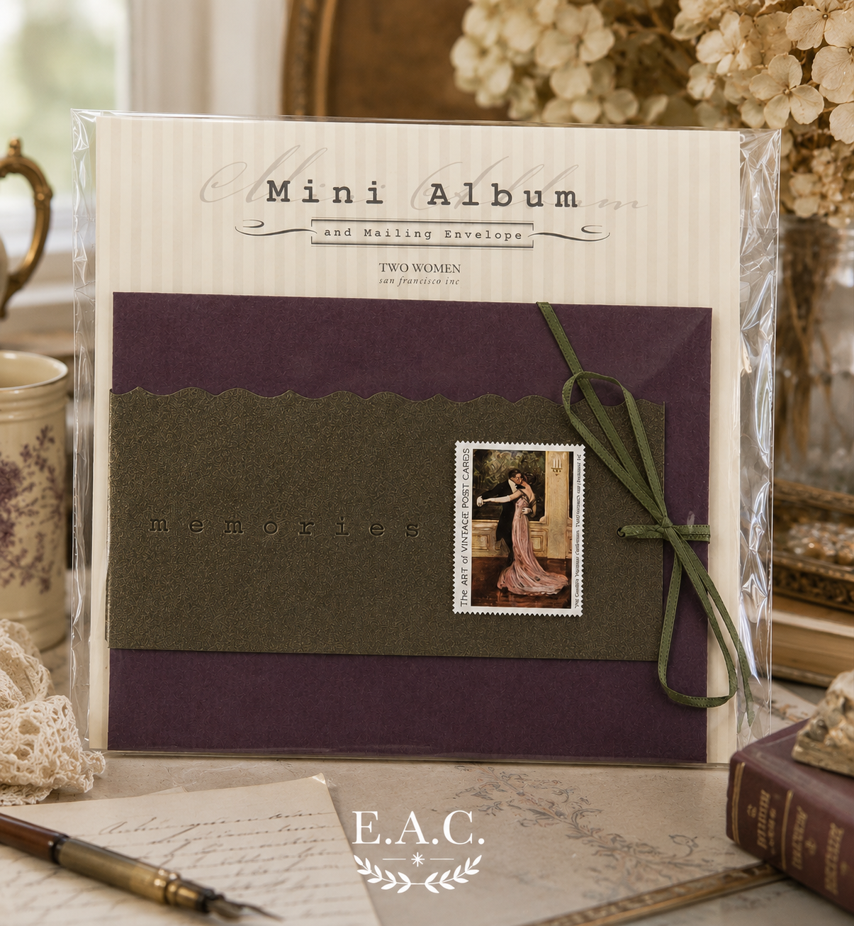 Two Women Mini Album & Mailing Envelope Memories Keepsake Scrapbook Sealed