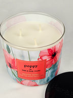 Bath & Body Works Poppy Scented Candle | 3 Wick | Floral Spring Poppy Design