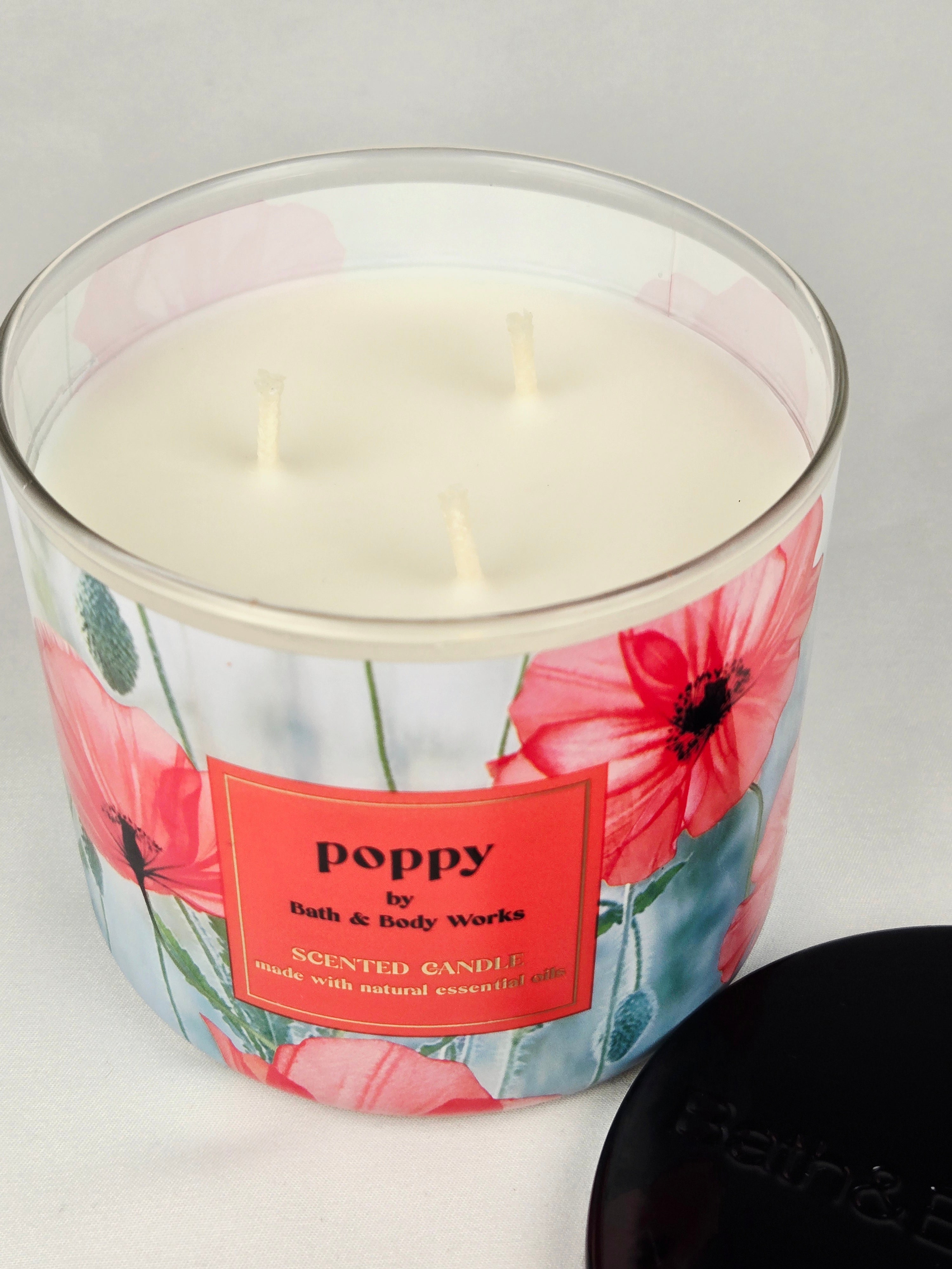 Bath & Body Works Poppy Scented Candle | 3 Wick | Floral Spring Poppy Design