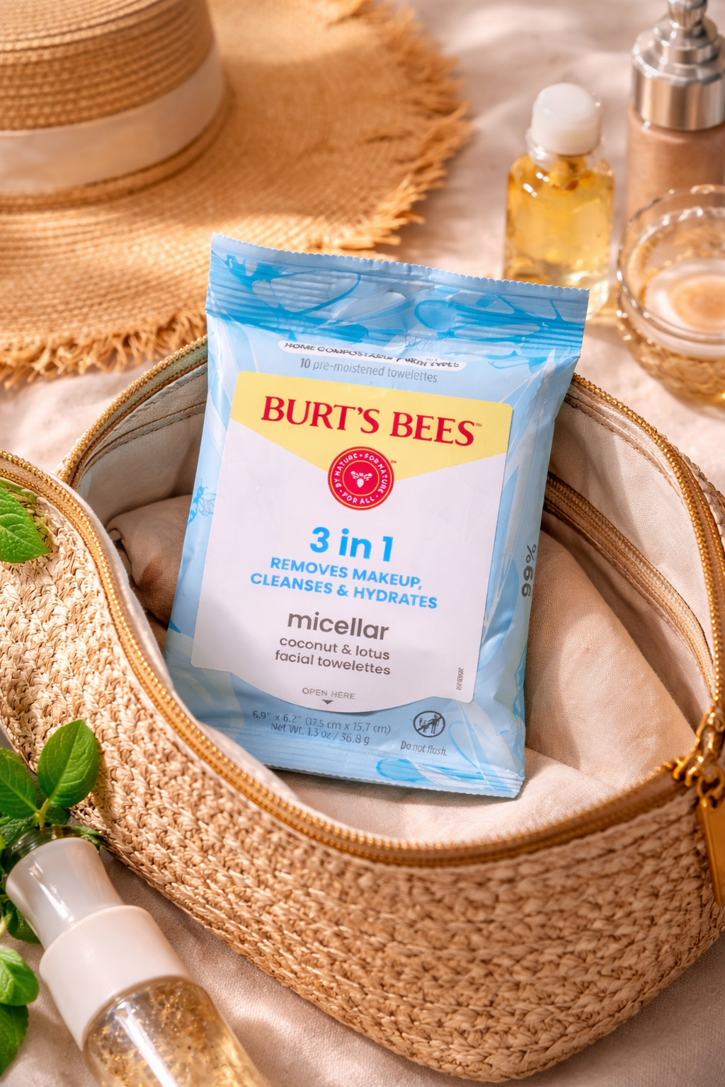Burt’s Bees Micellar Travel Facial Towelettes