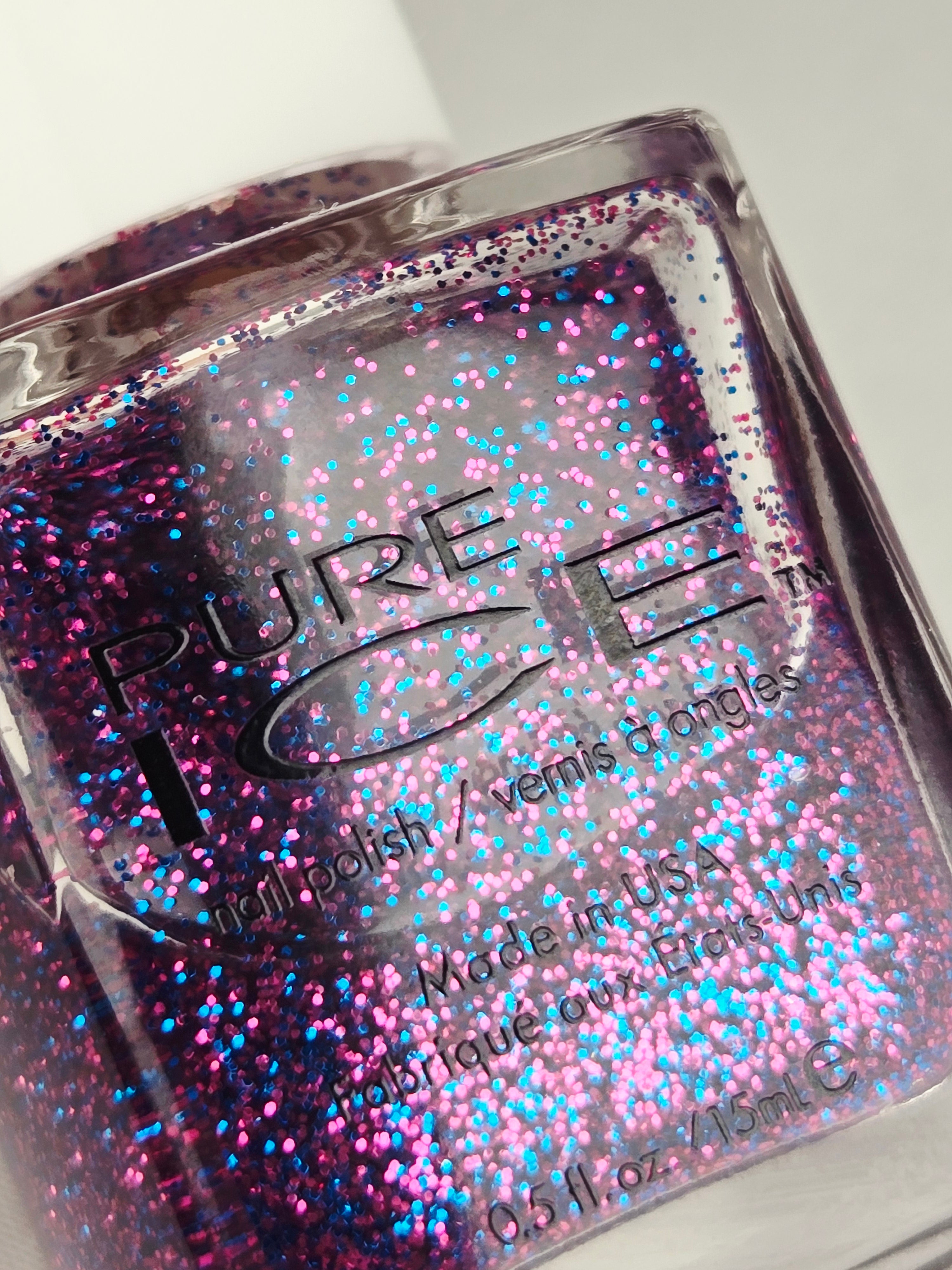 Pure Ice Y2K Discontinued Nail Polish “So Into” — Pink & Blue Glitter