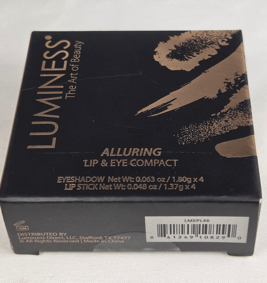 Luminess Alluring Lip & Eye Compact – 4 Eyeshadows & 4 Lipsticks