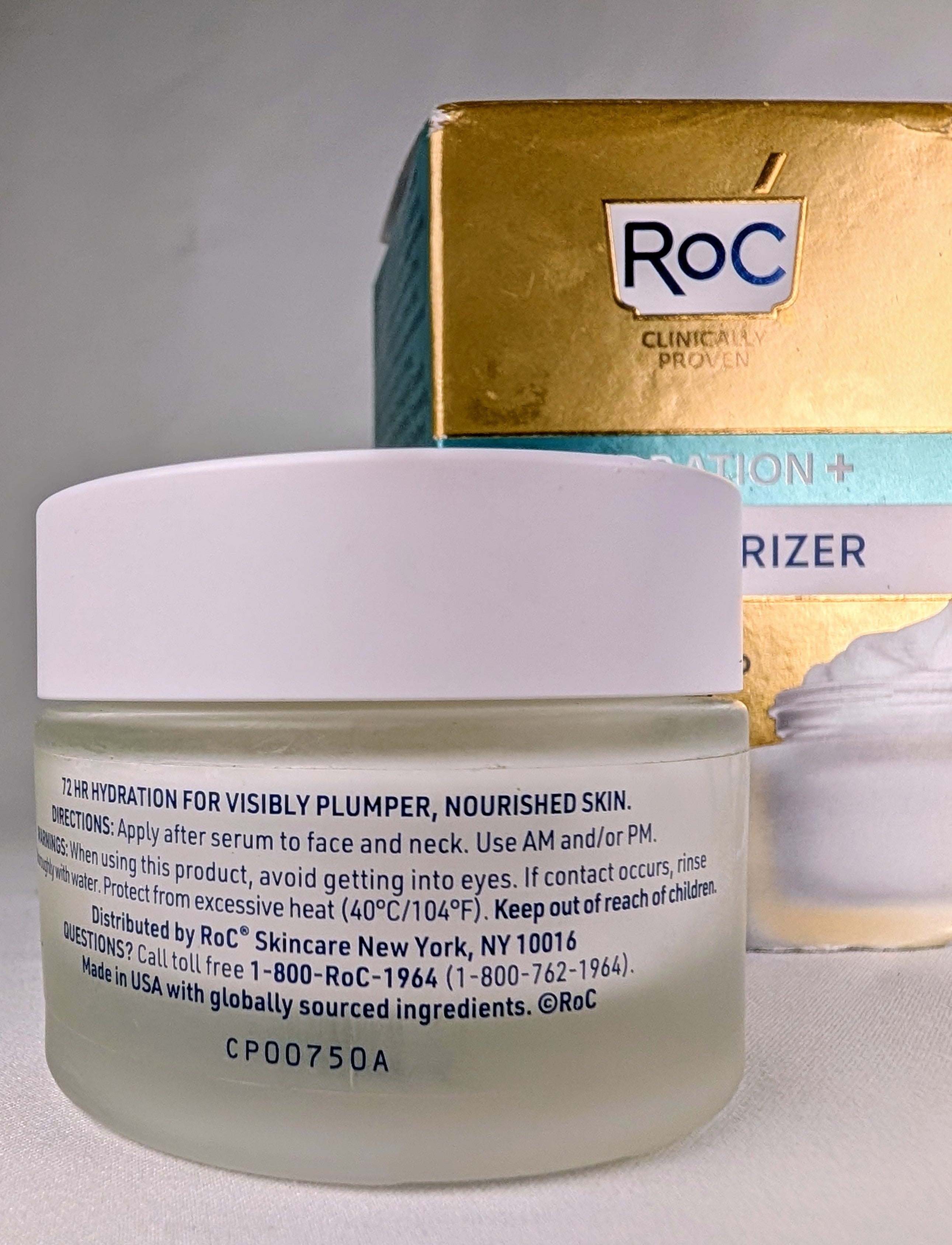 RoC Hydration+ Moisturizer Hyaluronic Acid Pro-Collagen Face Cream 1.7 oz