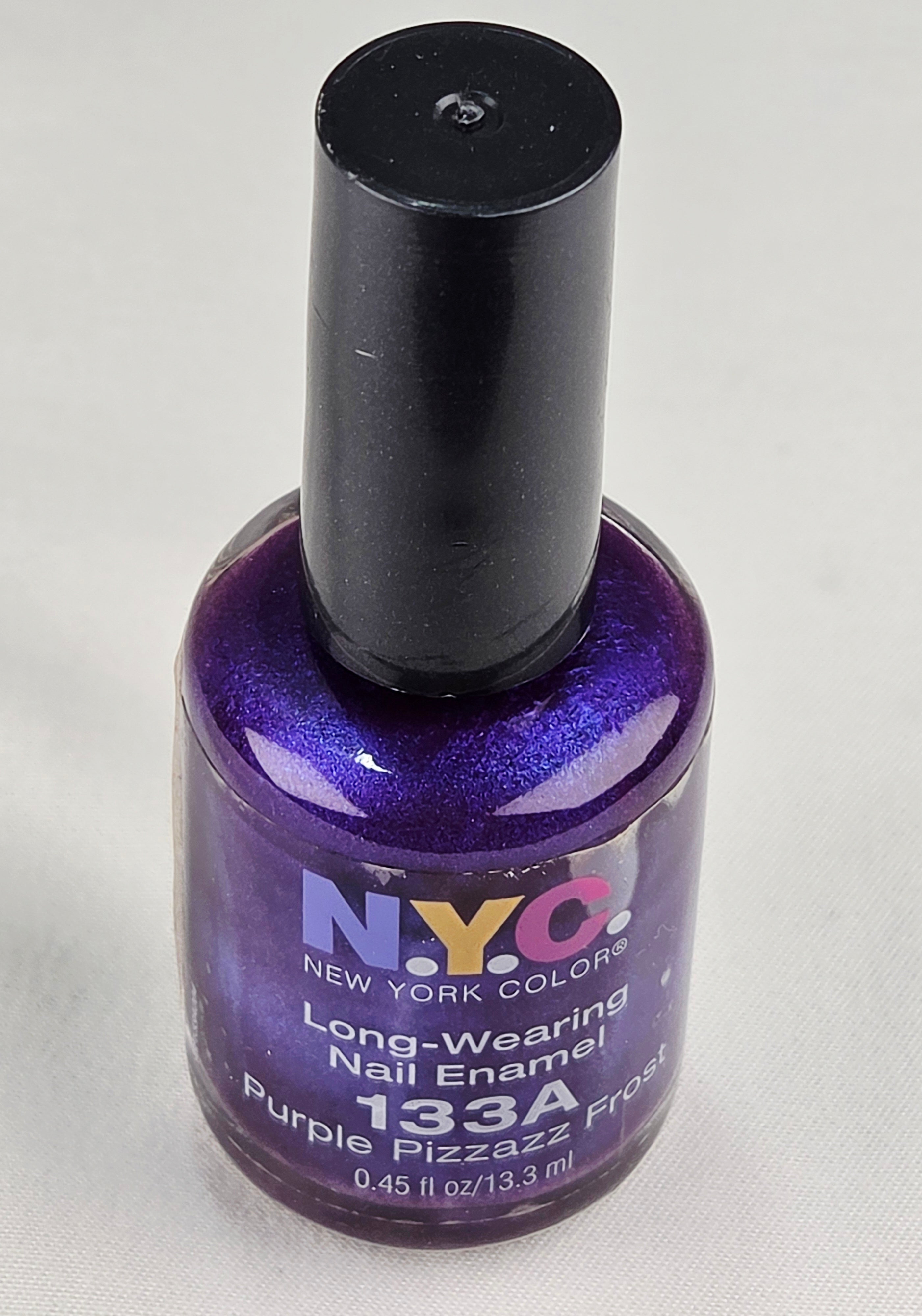 NYC New York Color 133A Purple Pizzazz Frost Nail Polish Vintage Shimmer Collectible