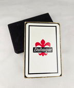 Dubuque Fleur-de-Lis Playing Cards — Vintage Deck in Deep Blue Velvet Case
