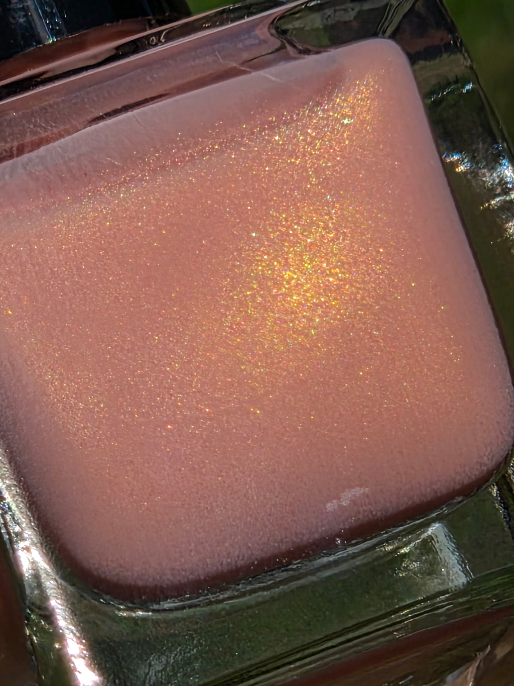 Asrai's Dayssolve - Peach Nude Golden Shimmer Nail Polish | Handmade Indie Lacquer | Liquid Krystal Co.