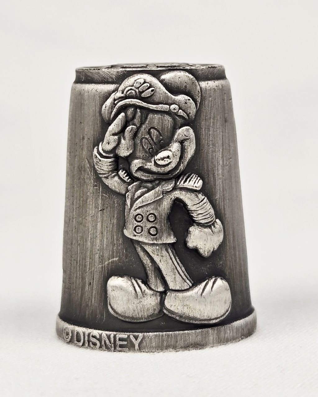 Disney Cruise Line Mickey Mouse Thimble — Nautical Pewter Sewing Collectible