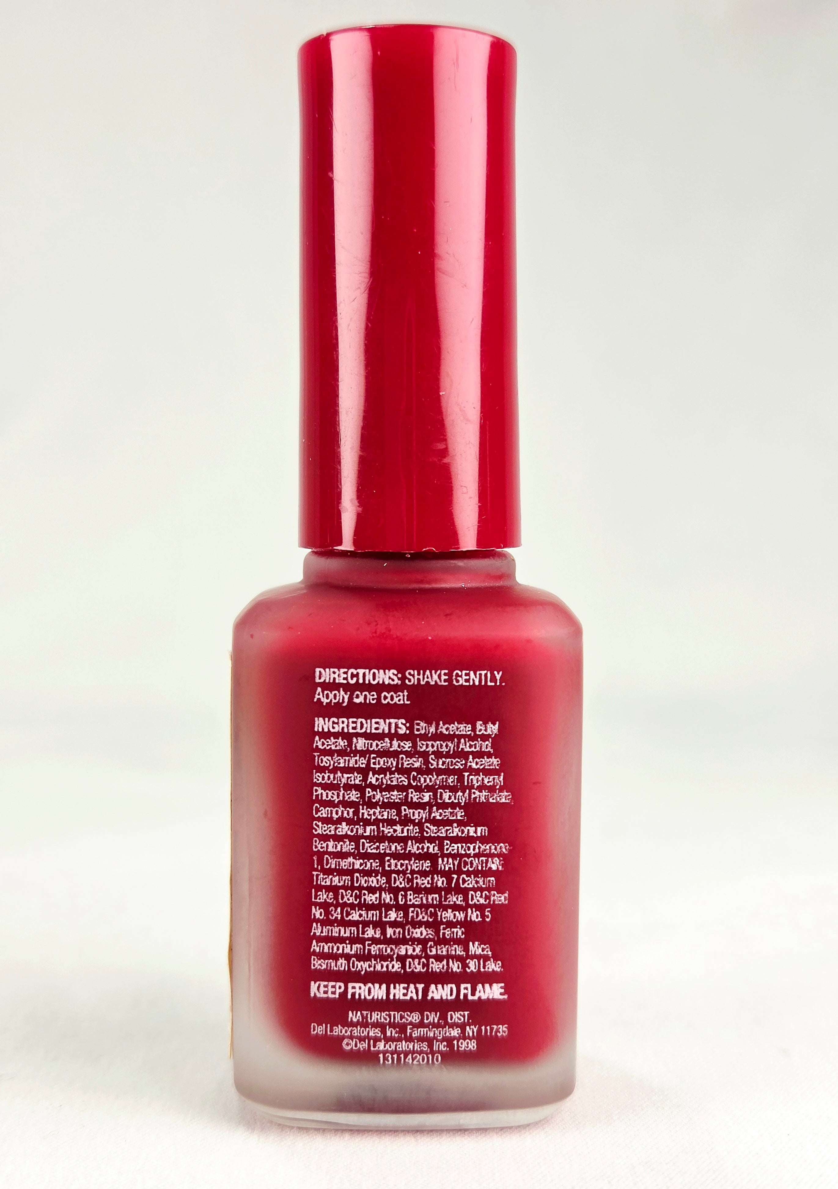 Naturistics 90 Second Dry Super Fast Nail Color Wild Fire Vintage Red Polish