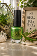 OPI My Gecko Does Tricks Nail Lacquer NL H66 | Green Pearl Shimmer Nail Polish | Discontinued Collectible | 15 mL