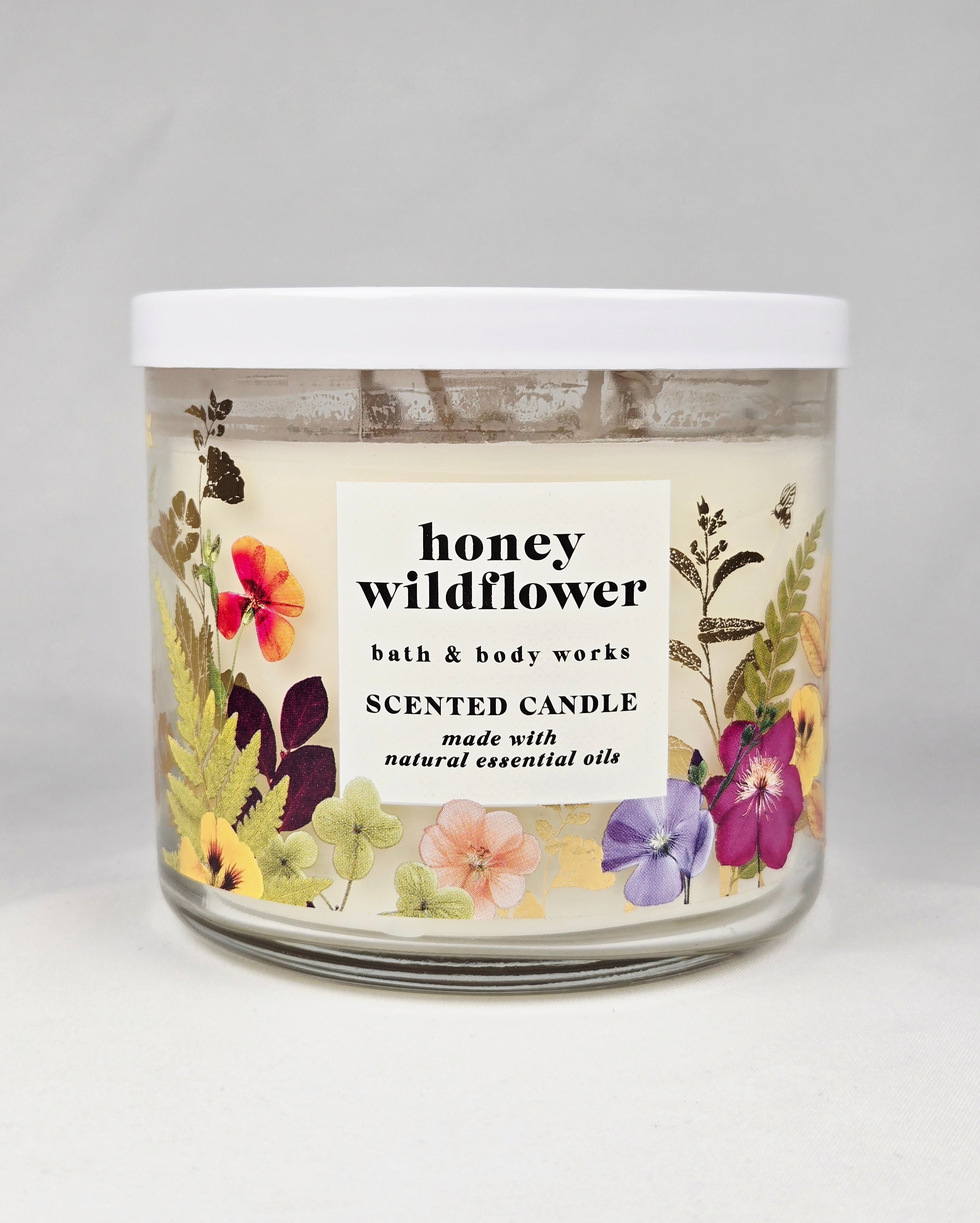 Bath & Body Works Honey Wildflower 3-Wick Candle | New | Floral Honey Scent
