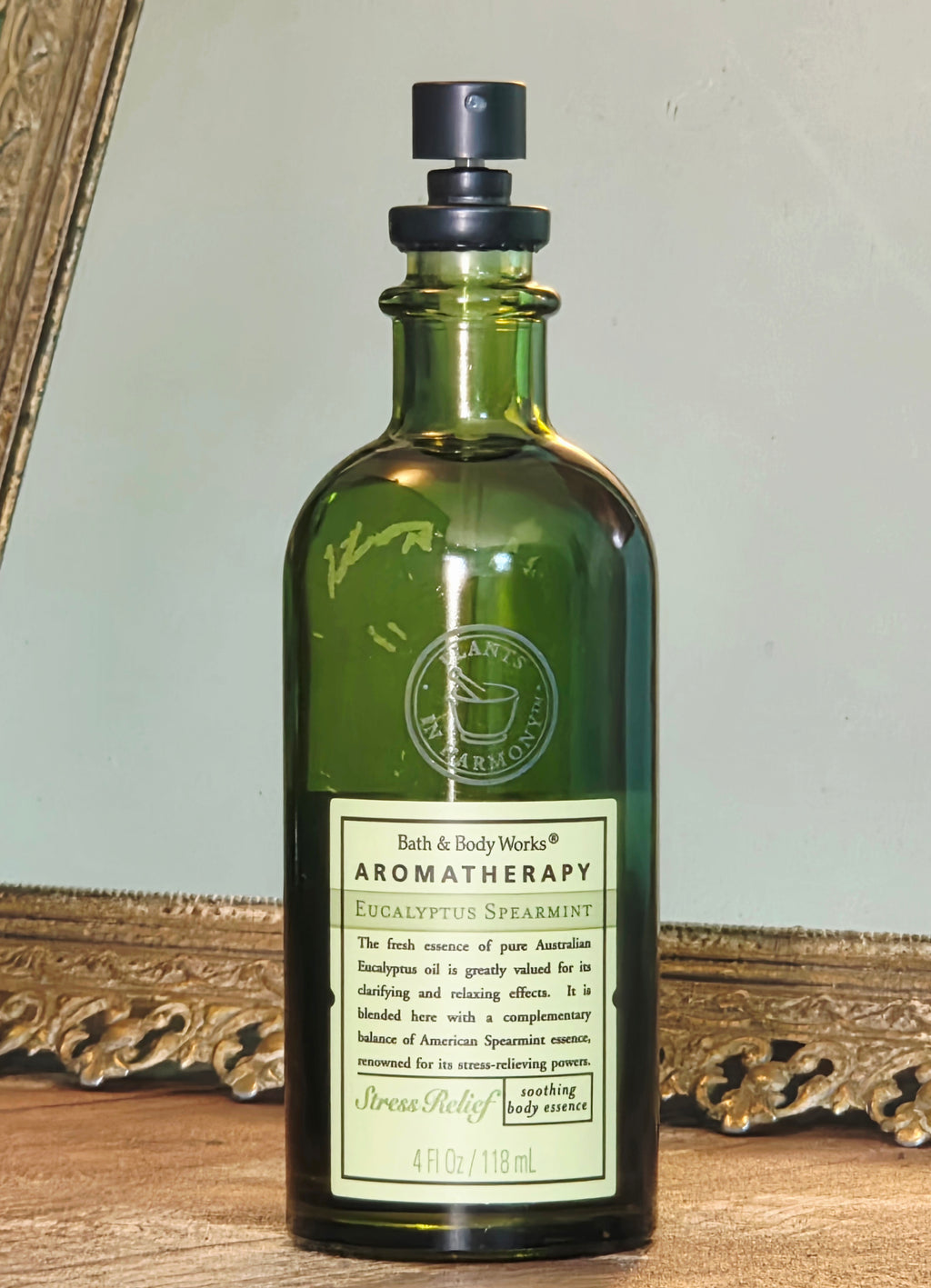 Bath & Body Works Vintage Aromatherapy Eucalyptus Spearmint Stress Relief Soothing Body Essence – 4 oz