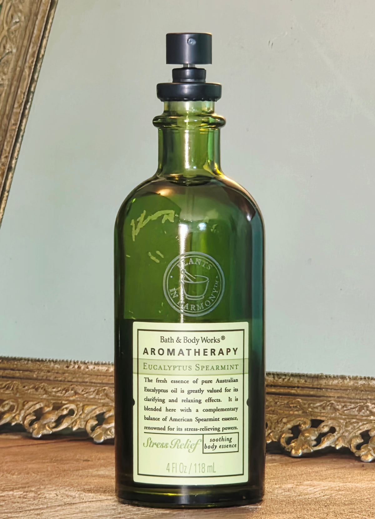Bath & Body Works Vintage Aromatherapy Eucalyptus Spearmint Stress Relief Soothing Body Essence – 4 oz