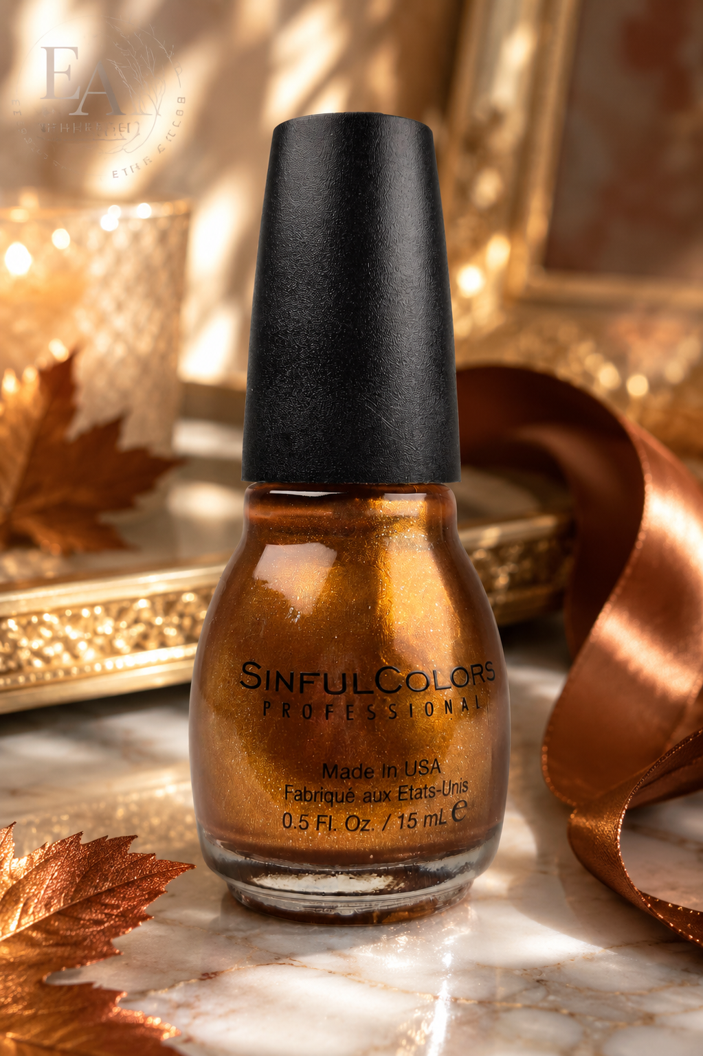 SinfulColors Copper Pot 1503 Discontinued Metallic Copper Shimmer Nail Polish