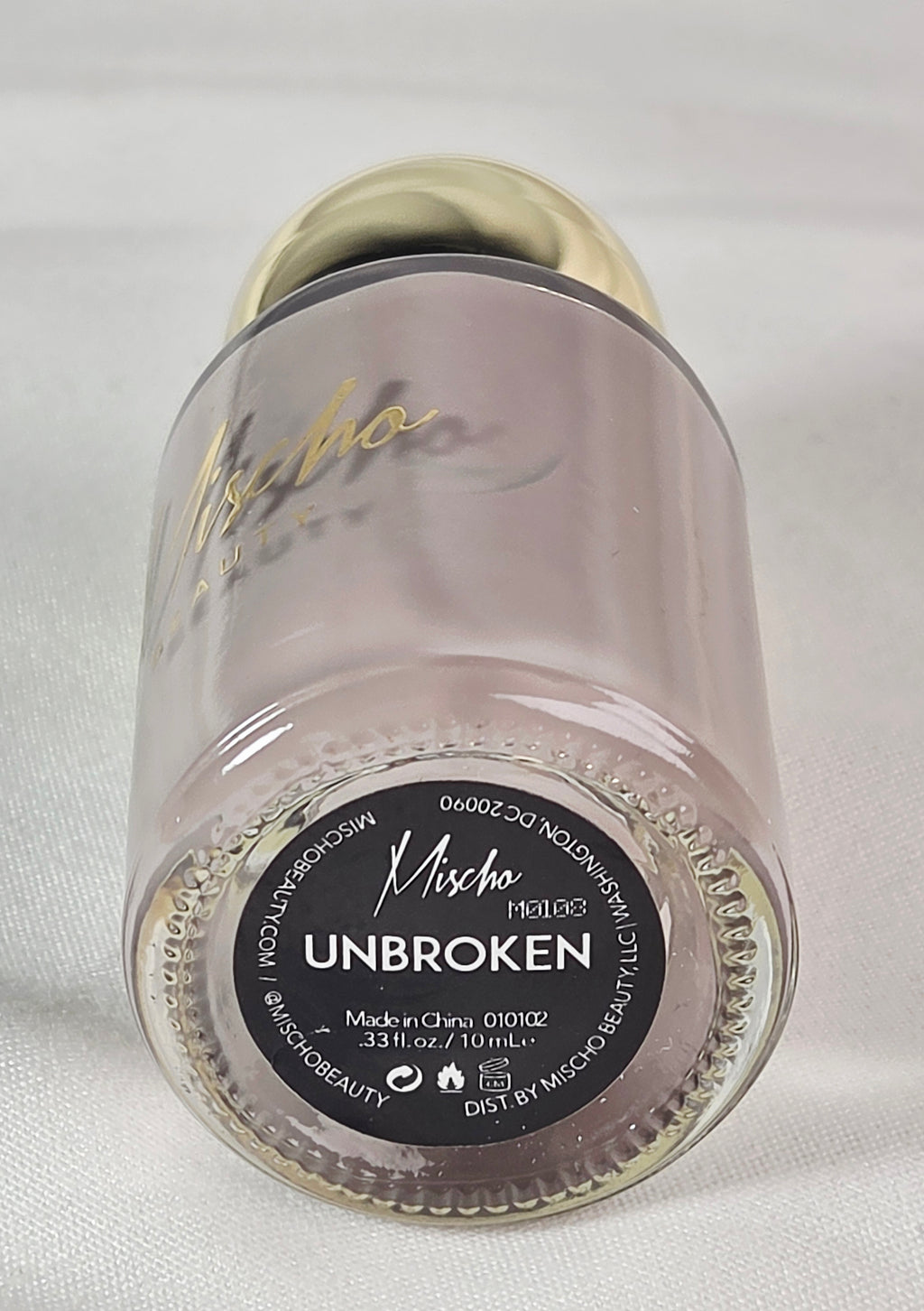 Mischo Beauty Unbroken Nail Polish 10-Free Dusty Lavender Mauve Greige 10 mL