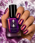 Ether Flames | NOT FOR SALE  Violet Shimmer Nail Polish | Ember Fire Orange Flash | Liquid Krystal Co. - Prototype - 2027