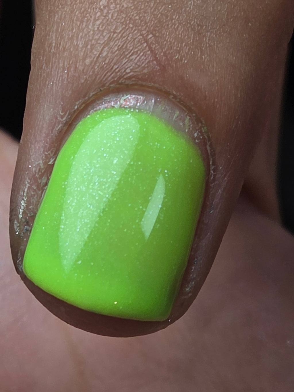 Pistachio Limelight - Neon Pistachio Green Diamond Shimmer UV Blacklight Reactive Nail Polish | Liquid Krystal Co. Handmade Indie Lacquer