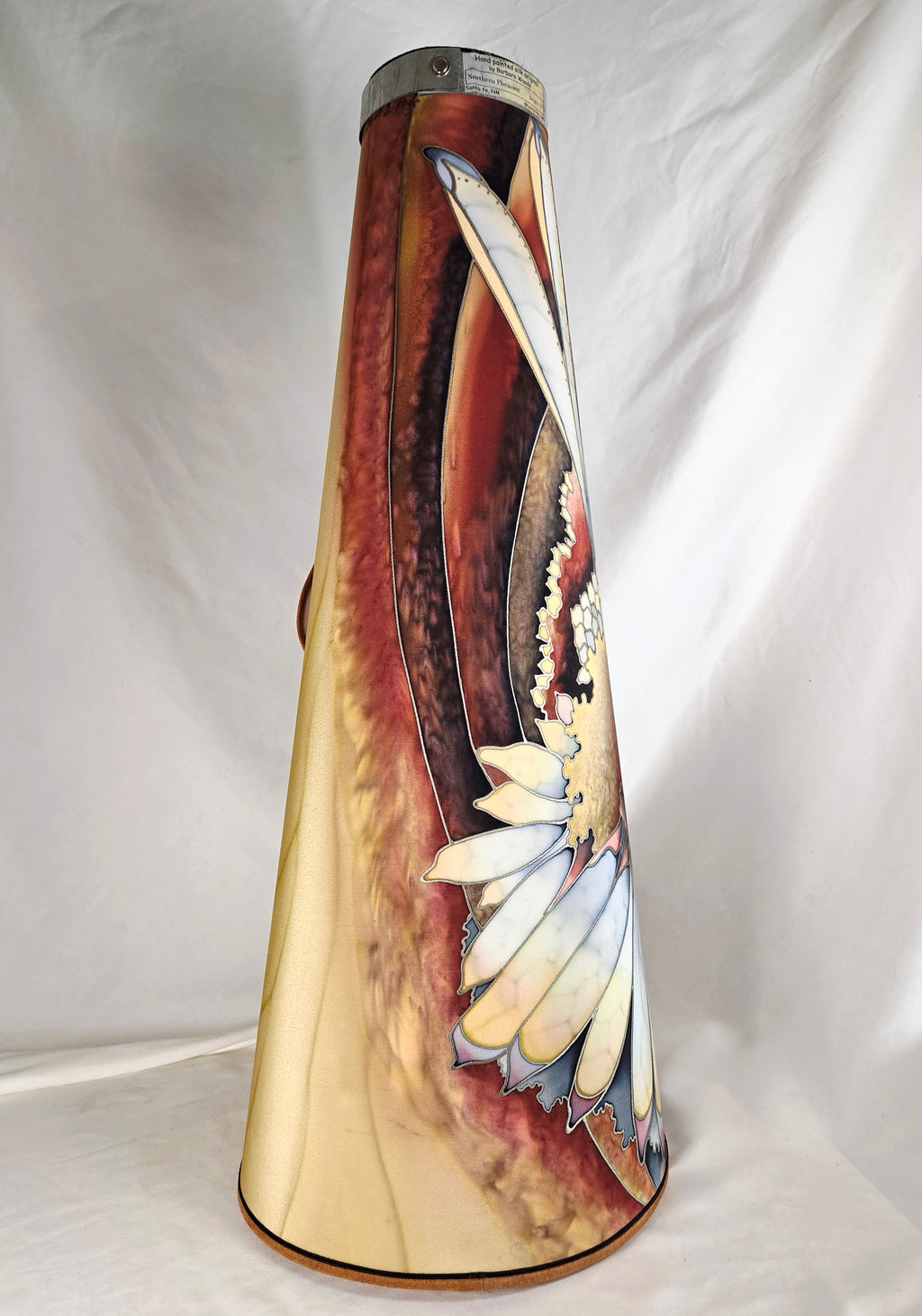 Barbara Woods Northern Pheasant Original Hand-Painted Silk Ceiling Pendant Light 31" with Fan Adapter