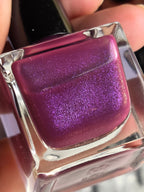Ovid’s Mulberry – Handmade Indie Nail Lacquer | Deep Mulberry Purple with Electric Violet Shimmer | Liquid Krystal Co.