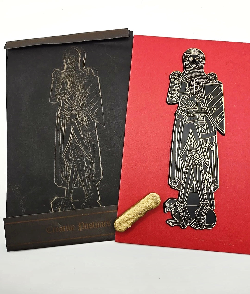 Vintage Medieval Knight Miniature Wax Rubbing Kit 1978 England Complete