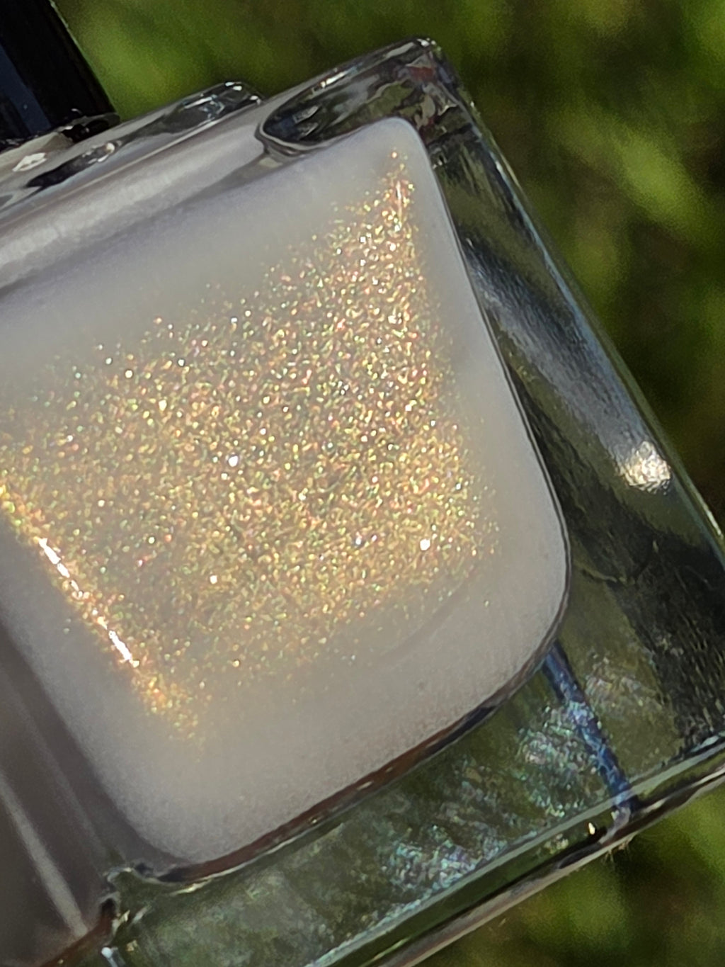 Gilded Dove Ivory Gold Shimmer Nail Polish Prototype | Liquid Krystal Co.