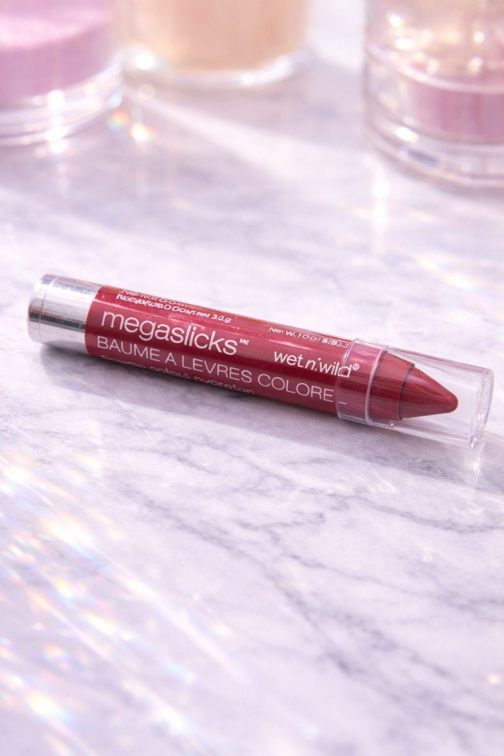 Wet n Wild MegaSlicks Balm Stain 125 Red-Dy Or Not Discontinued Lip Crayon