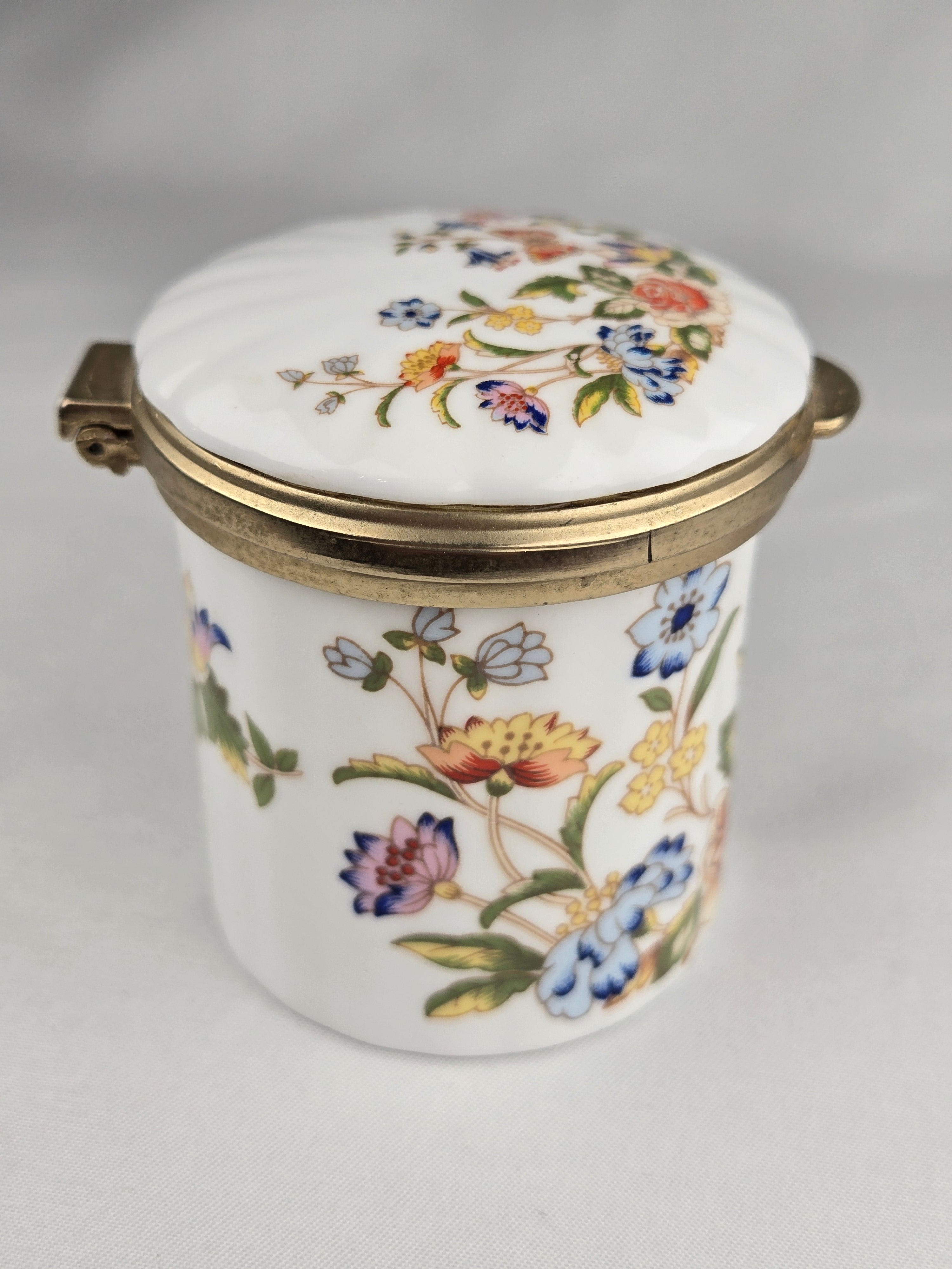 Aynsley “Cottage Garden” Fine Bone China Trinket Jar – Made in England