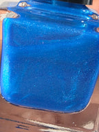 Ioniwave- Electric Blue Diamond Shimmer Nail Polish Metallic Indie Lacquer 15ml Handmade- Liquid Krystal Co