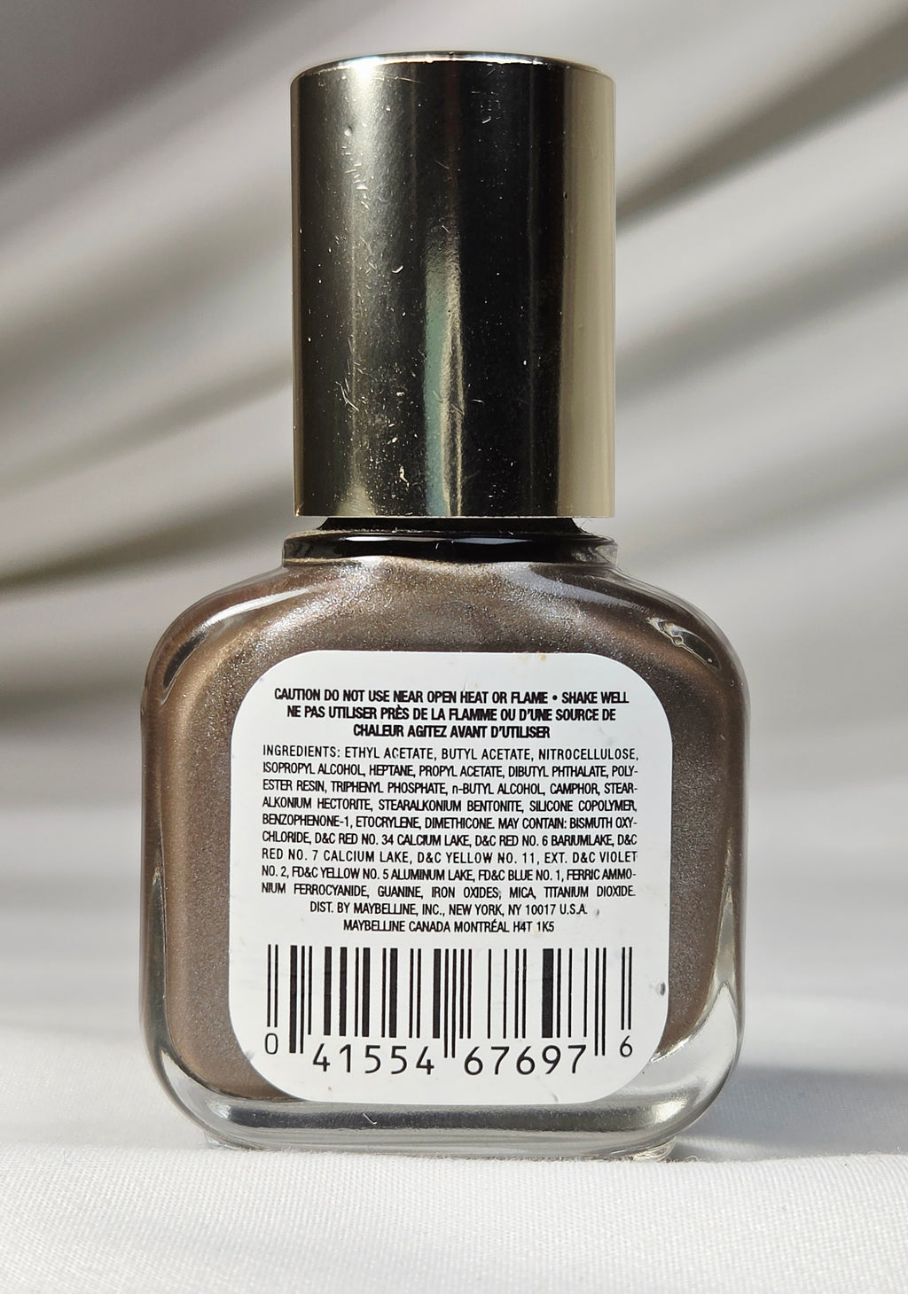 Vintage Maybelline Express Finish Toasted Host Nail Polish 0.5 oz Y2K Taupe Shimmer