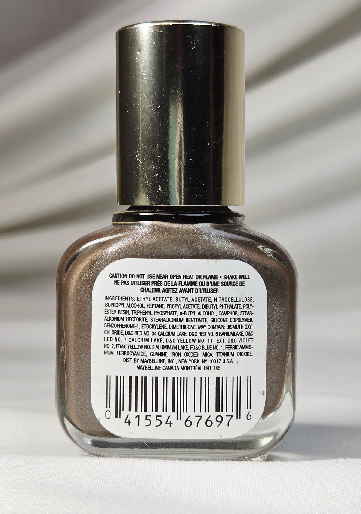 Vintage Maybelline Express Finish Toasted Host Nail Polish 0.5 oz Y2K Taupe Shimmer
