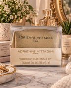 Adrienne Vittadini Studio Workout Essentials Kit Gold Travel Beauty Bag New Old Stock