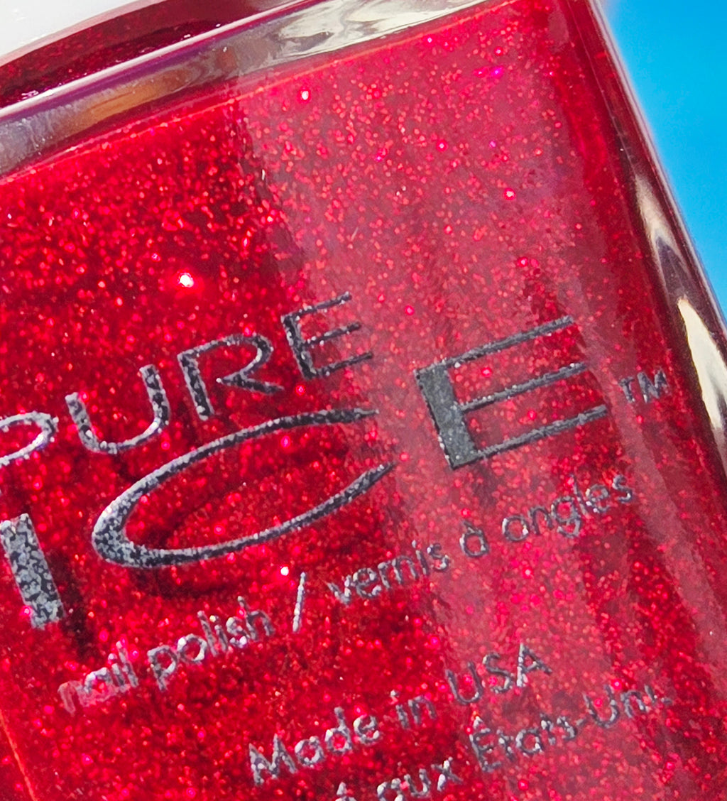 Pure Ice Nail Polish “Hit the Floor” Red Glitter – Discontinued Sparkle Lacquer