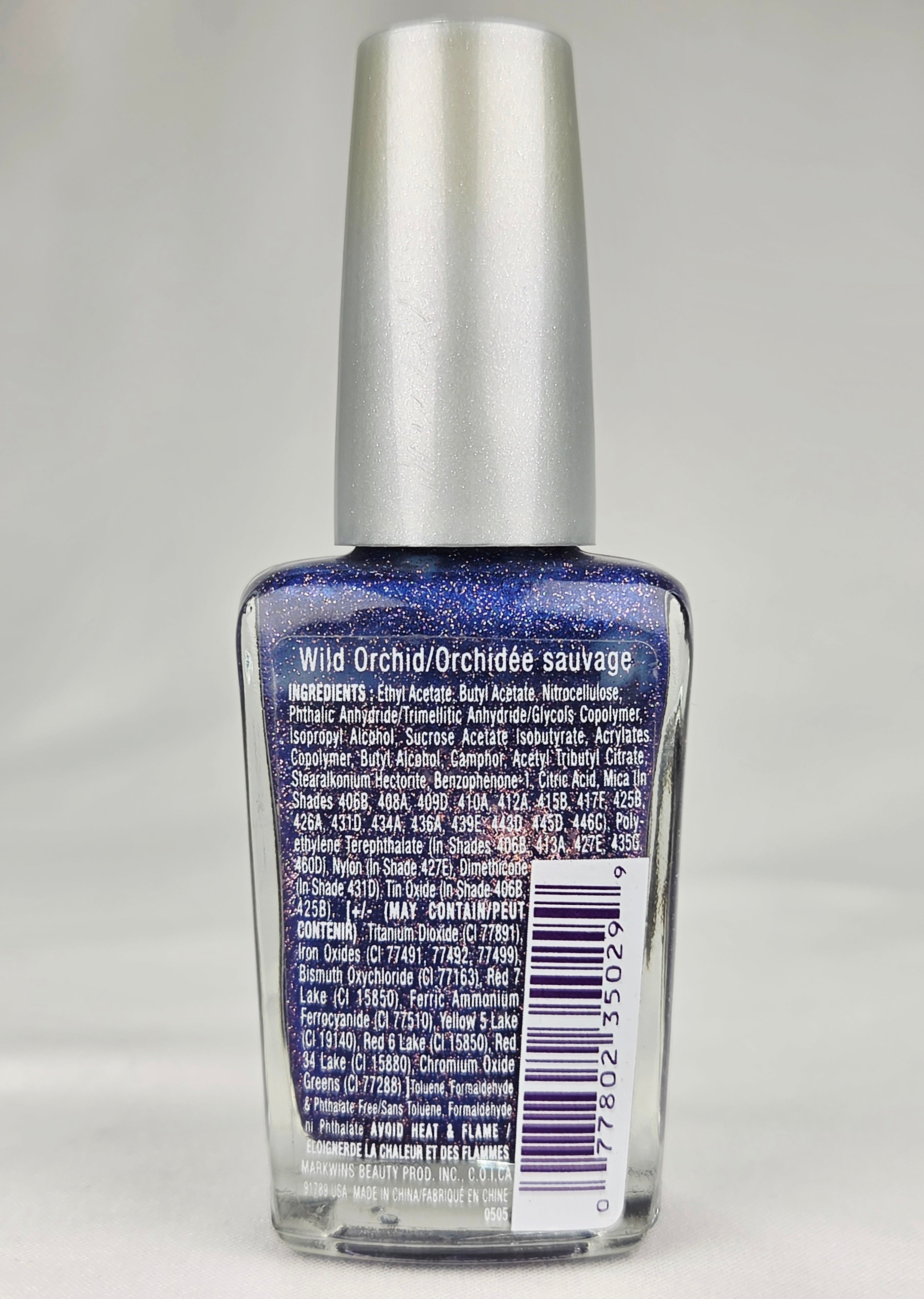 Wet n Wild Wild Shine Wild Orchid Vintage Purple Blue Shimmer Nail Polish Rare Collectible