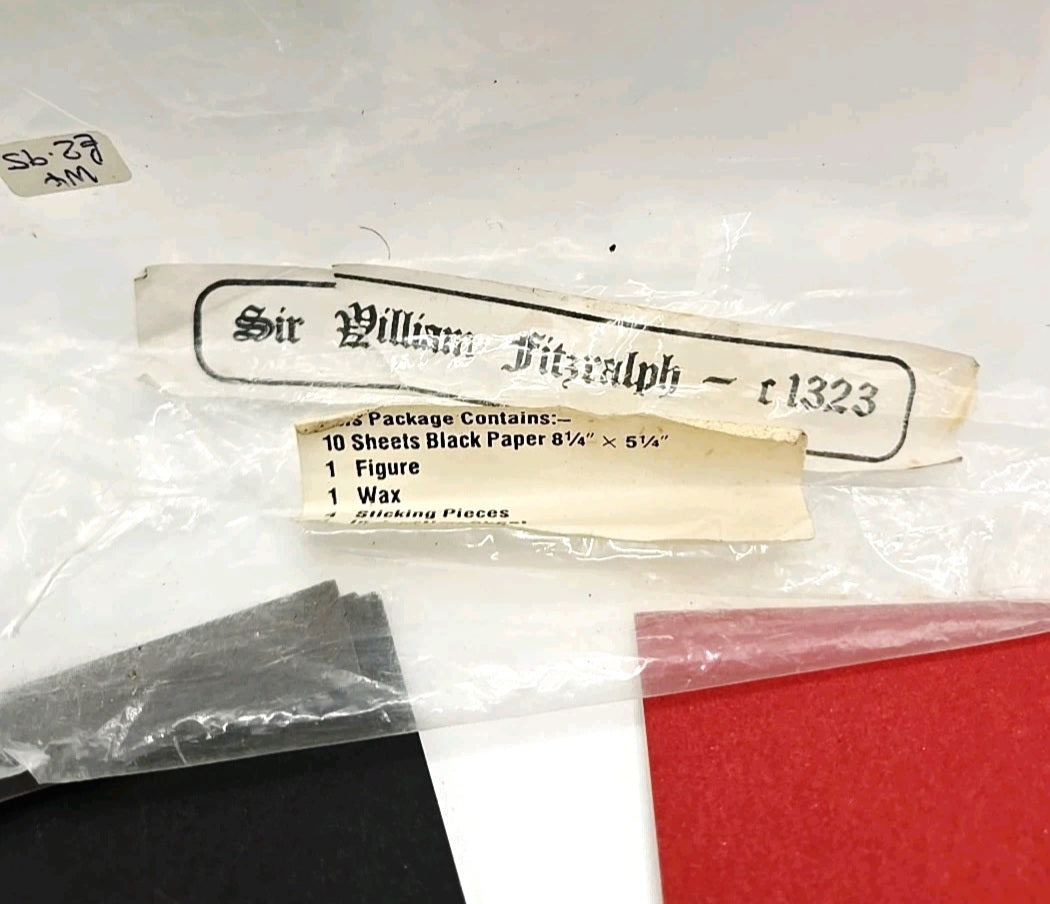 Vintage Medieval Knight Miniature Wax Rubbing Kit 1978 England Complete