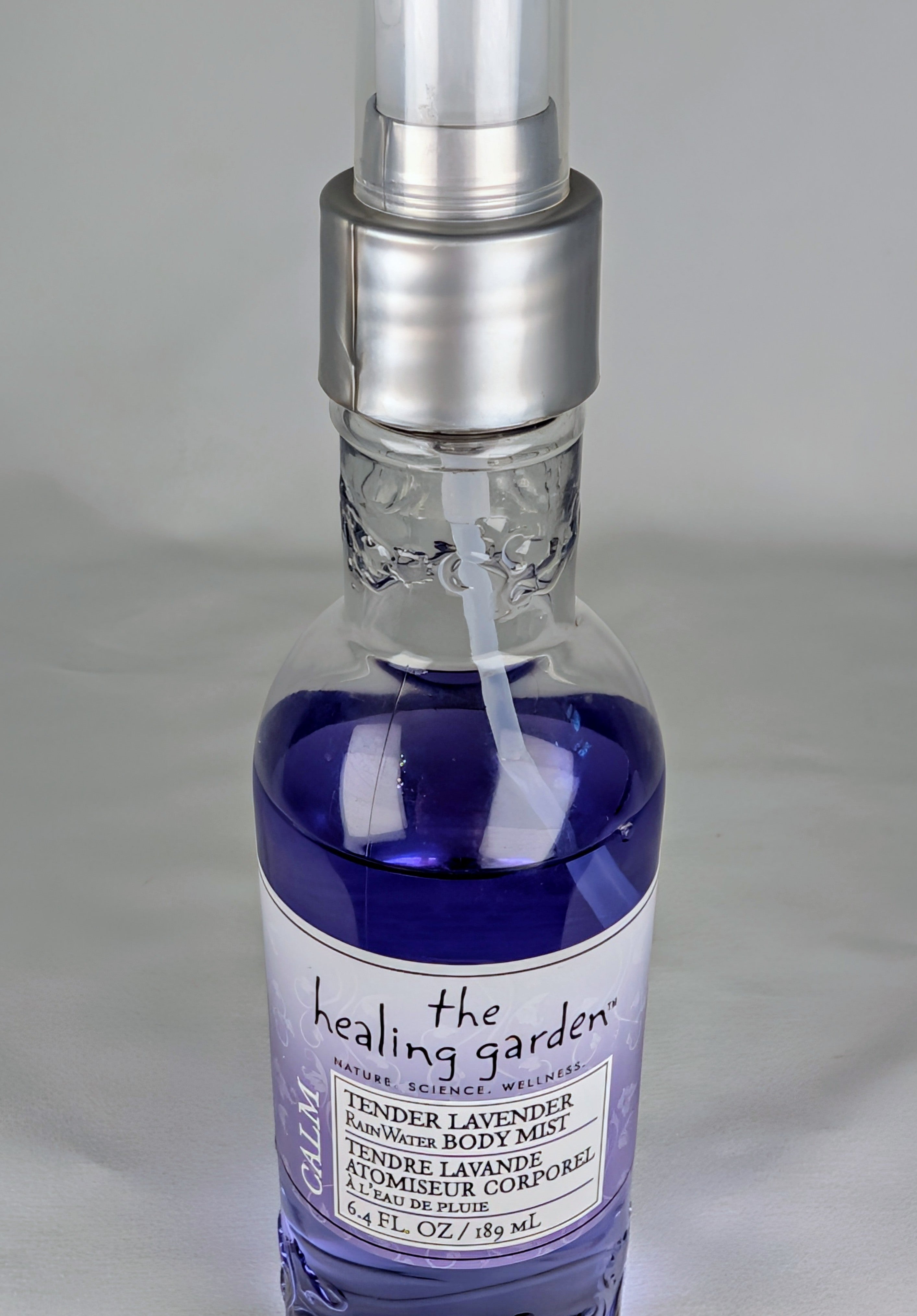 Vintage The Healing Garden Tender Lavender RainWater Body Mist 6.4oz Rare Lavender Aromatherapy Spray