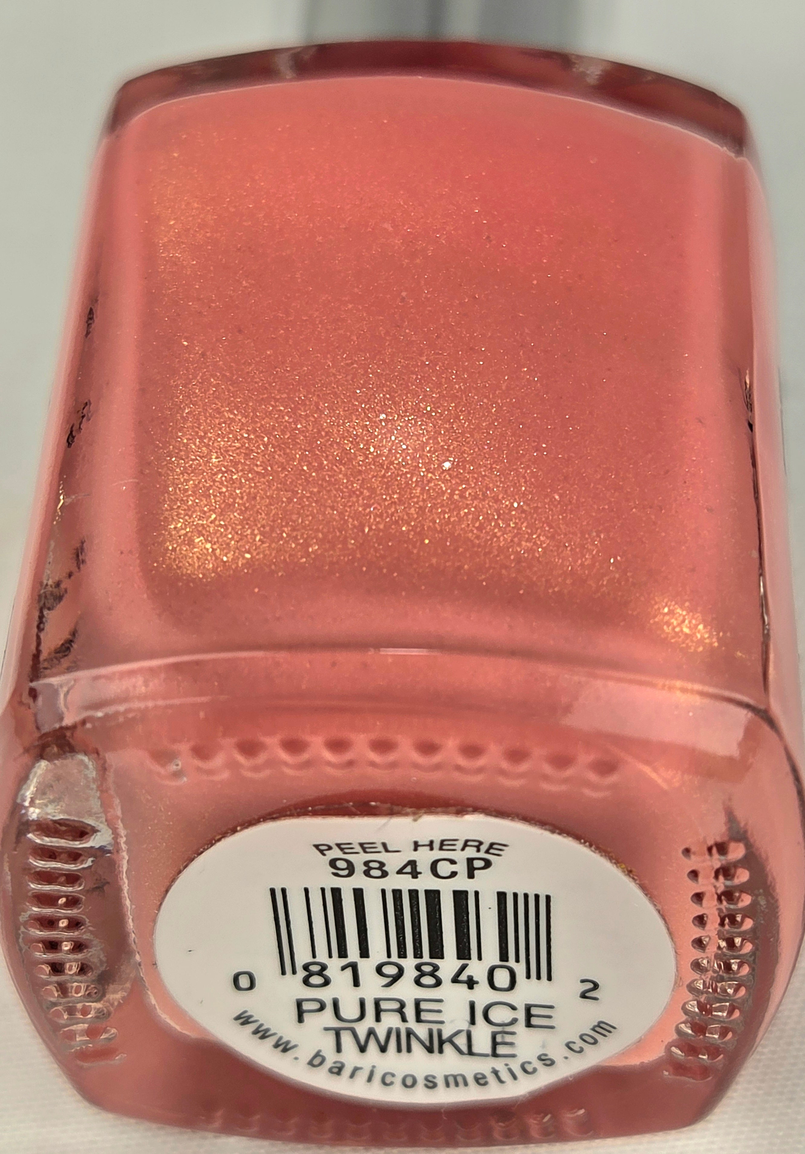 Pure Ice Twinkle Nail Polish – Shimmering Peach Coral Pearl Polish 0.5 oz Discontinued