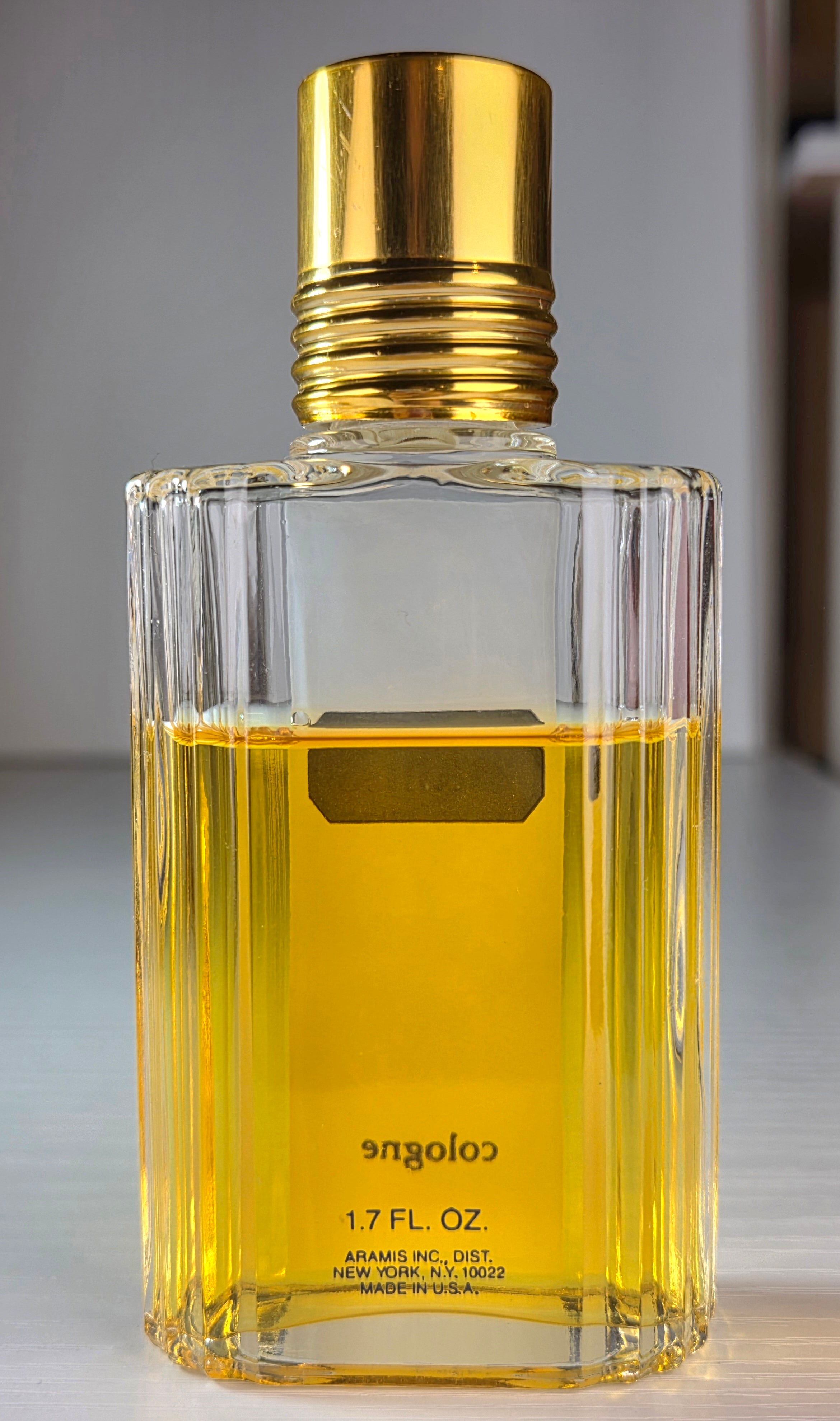 Vintage Aramis Cologne 1.7 oz (50 mL) | Rare Frosted Ribbed Bottle | Made in USA | Collectible Men's Fragrance
