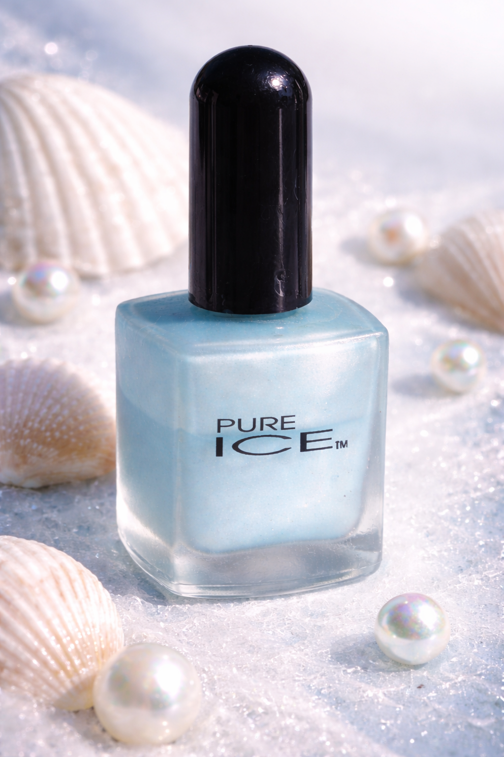 Pure Ice “Frosted Sea Pearl” Nail Polish – Icy Blue Pearl Shimmer
