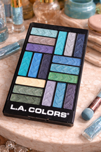 L.A. Colors Glam Palette “Shady Lady” 18 Color Eyeshadow – Teal Blue Smoky Collection
