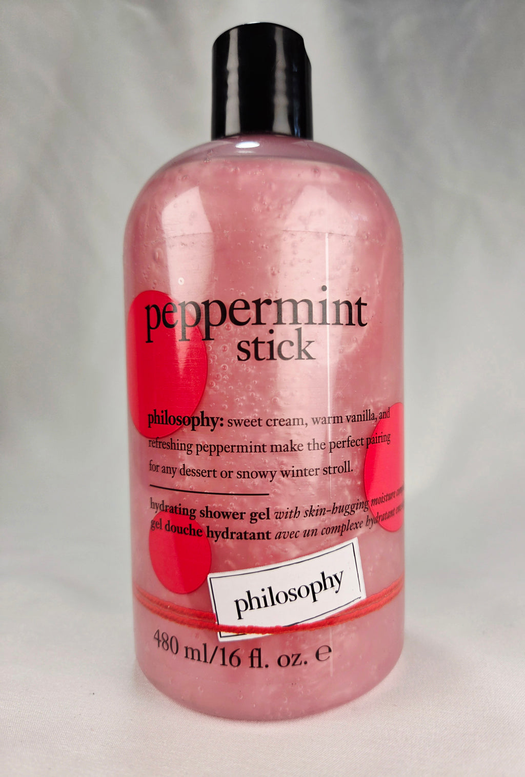 Philosophy Peppermint Stick Shower Gel 16 oz Discontinued Holiday Body Wash 480ml Collectible