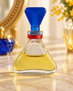 Vintage Liz Claiborne Perfume Mini 1/8 fl oz 3.7 mL Triangle Bottle Blue Cap