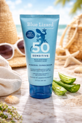 Blue Lizard SPF 50 Sensitive Mineral Sunscreen (3 oz)—Beach-Ready Protection