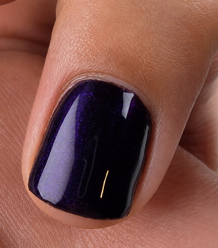 Violet Phantogenesis - Black Crelly Dark Purple Violet Shimmer Nail Polish Handmade Indie Lacquer | Liquid Krystal Co.