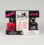 Pure Ice Shine Gel Tech Nail Polish Set – 2-Step Shine System | Red, Pink & Top Coat