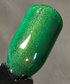 Ectophoria- Neon Radioactive Green Gold Shimmer Glow In The Dark Blacklight Reactive Indie Lacquer Handmade Indie Nail Polish
