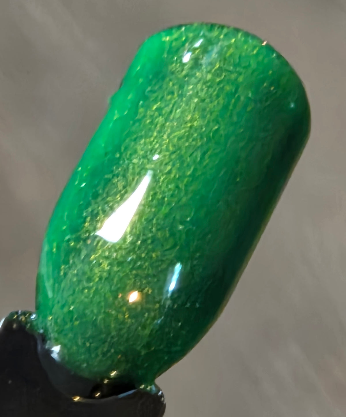 Ectophoria- Neon Radioactive Green Gold Shimmer Glow In The Dark Blacklight Reactive Indie Lacquer Handmade Indie Nail Polish
