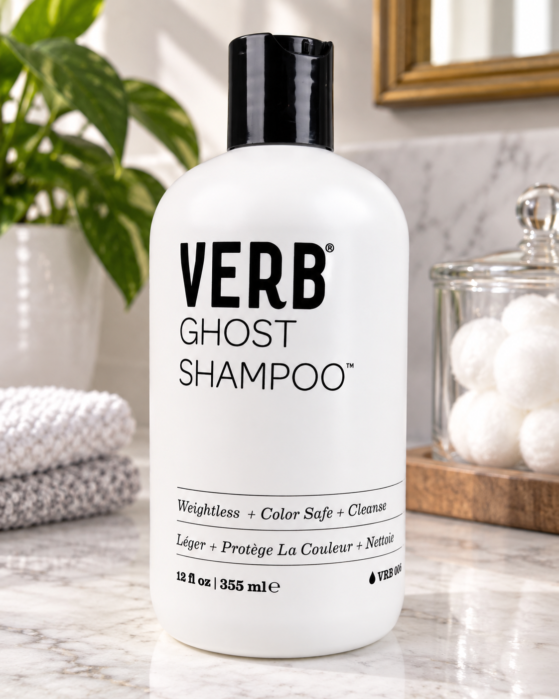 VERB Ghost Shampoo 12 oz 355 mL Weightless Color Safe Cleanser for Fine Hair