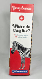 Clementoni Where Do They Live? Animal Matching Game | Ages 4+ | Factory Sealed