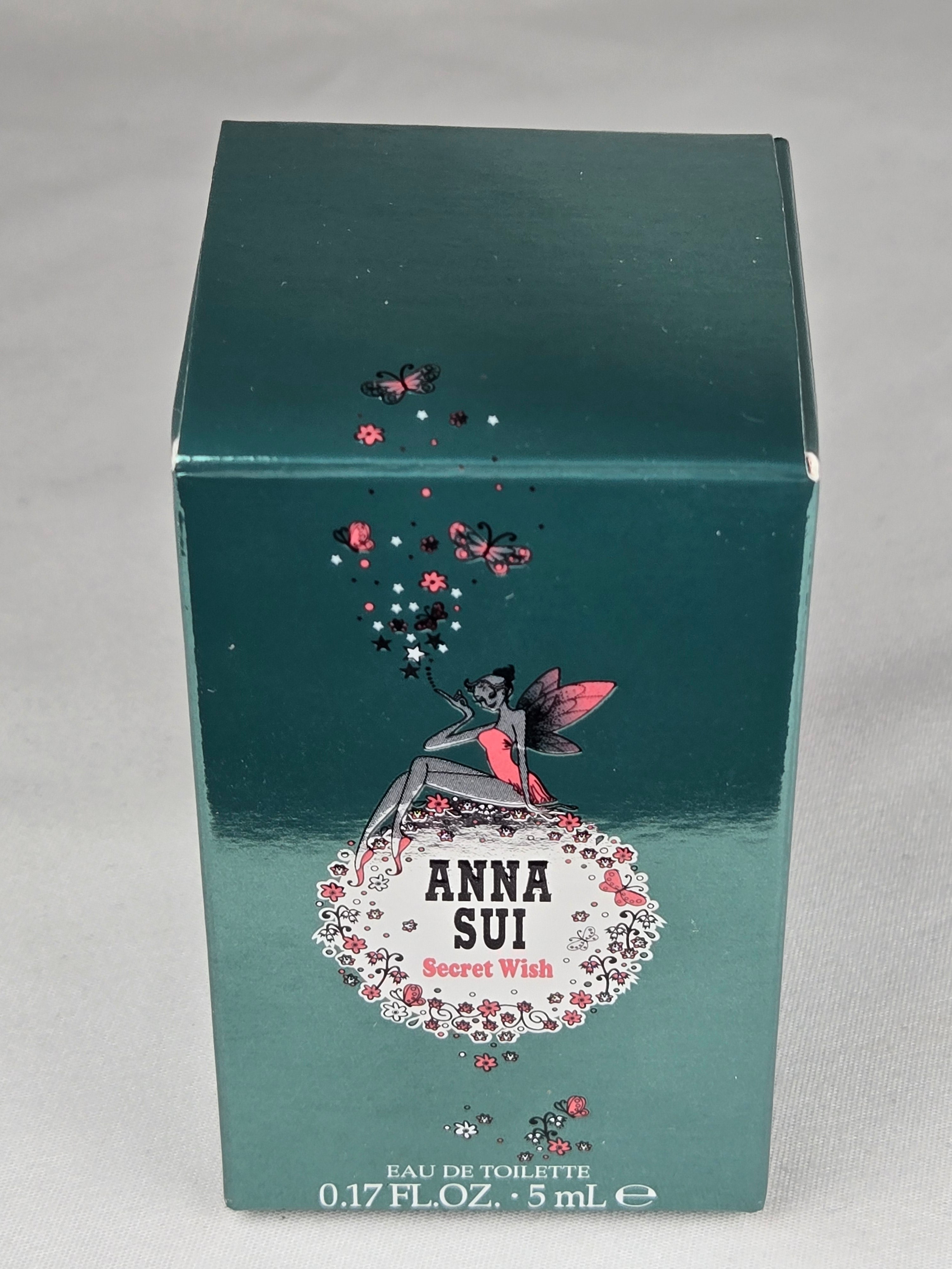 Anna Sui Secret Wish Eau De Toilette Mini Perfume 0.17 oz 5ml Fairy Bottle