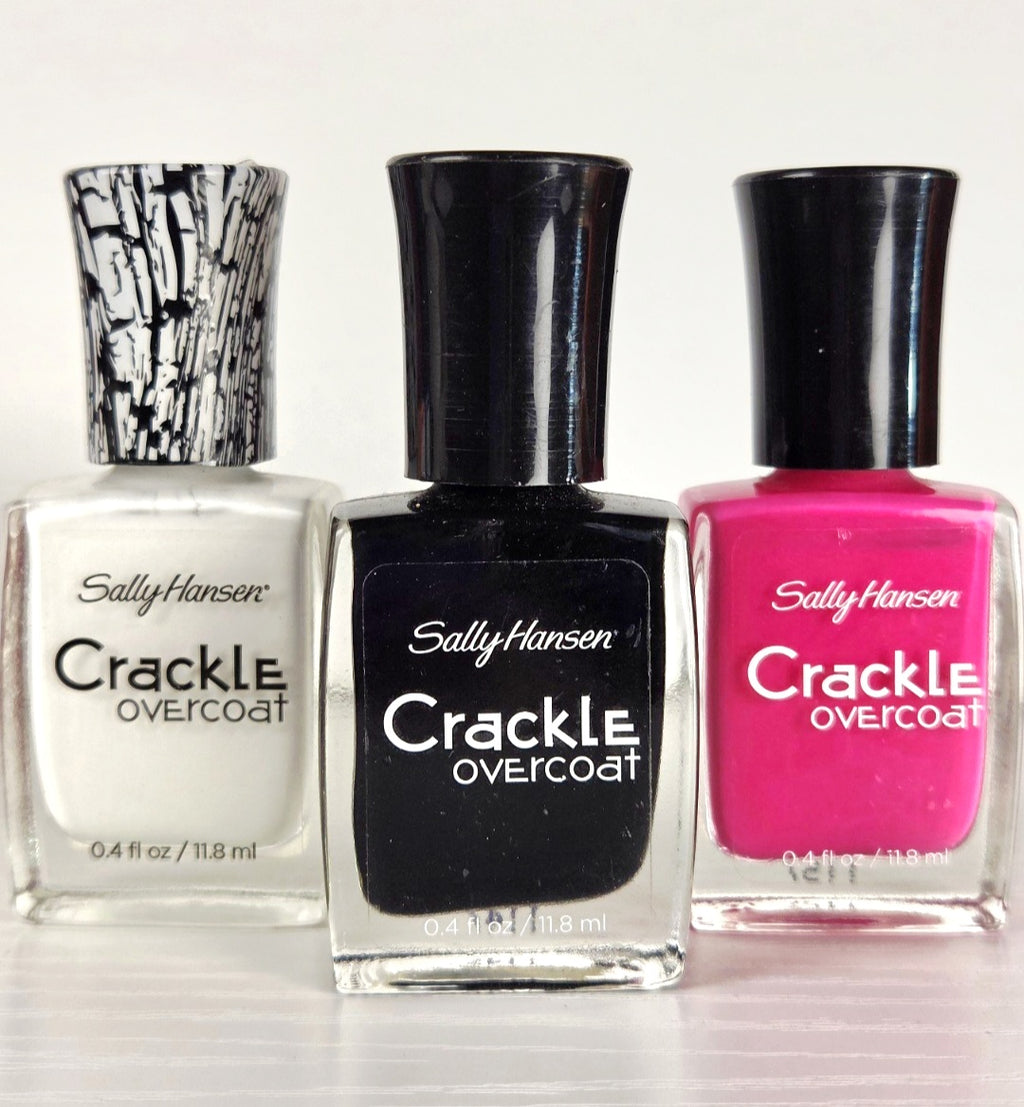 Vintage Sally Hansen Crackle Overcoat Nail Polish Lot of 7 Discontinued Shades
