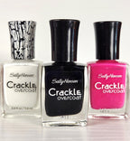 Vintage Sally Hansen Crackle Overcoat Nail Polish Lot of 7 Discontinued Shades